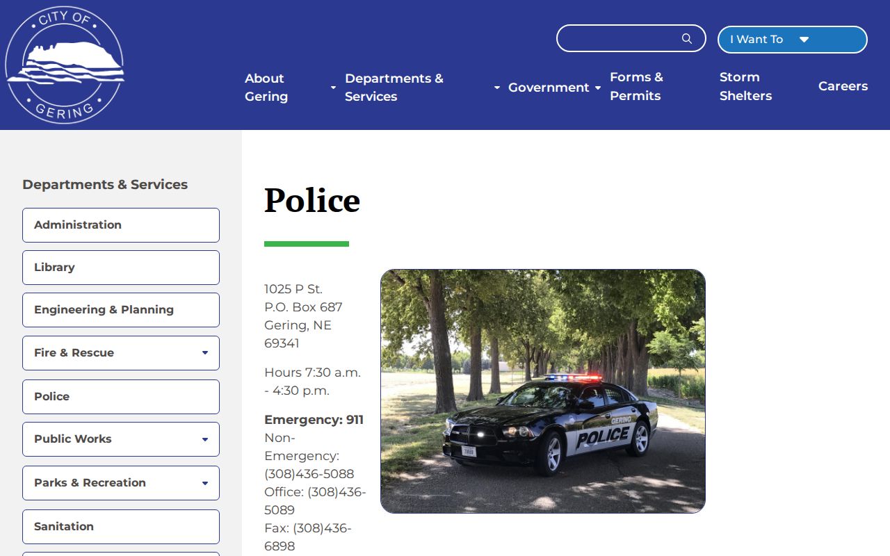 Gering Police records route for Scotts Bluff County arrest reports